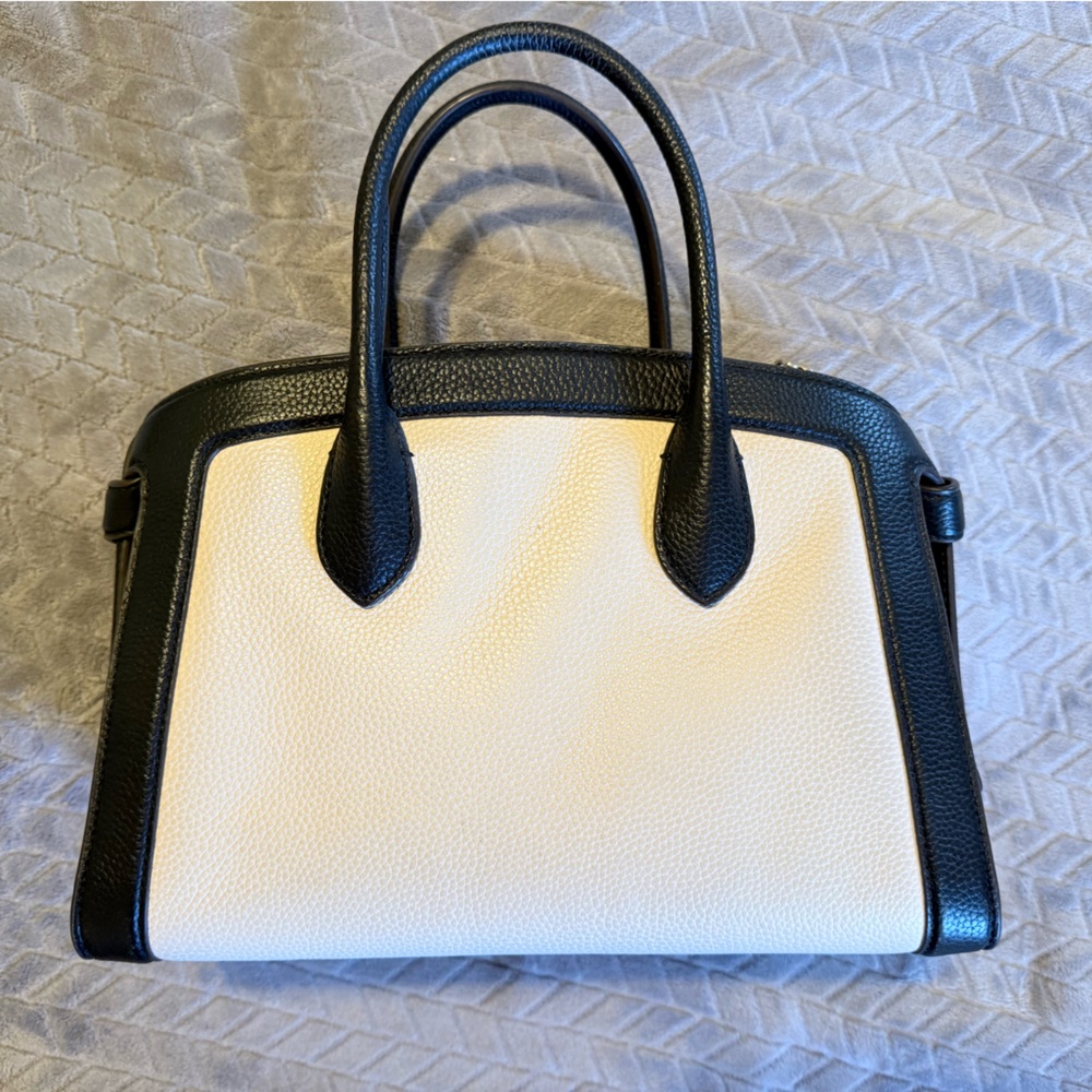 Kate Spade Black and Cream Leather Tote Bag - Picture 3 of 6